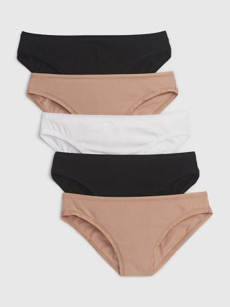 Bikini z organicznej bawełny stretch (5 sztuk)