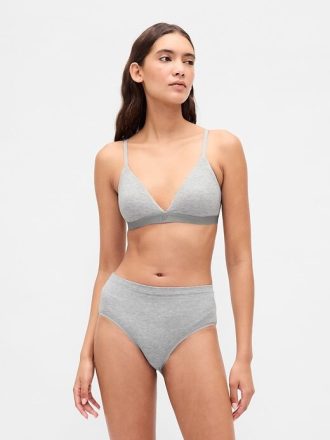 Bikini z wysokim stanem z organicznej bawełny stretch