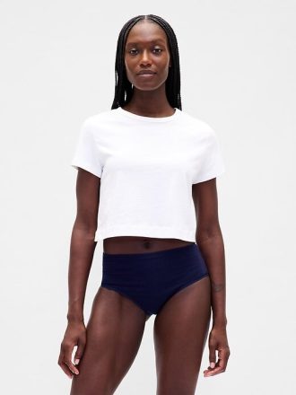 Bikini z wysokim stanem z organicznej bawełny stretch