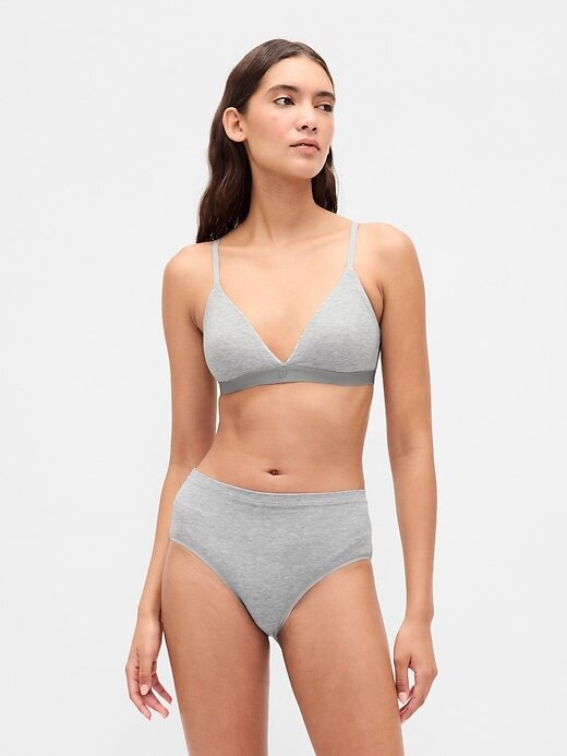 Bikini z wysokim stanem z organicznej bawełny stretch Bikini z wysokim stanem z organicznej bawełny stretch
