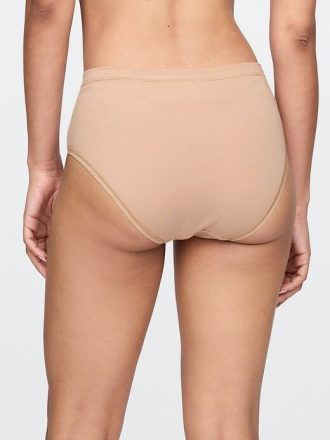 Bikini z wysokim stanem z organicznej bawełny stretch