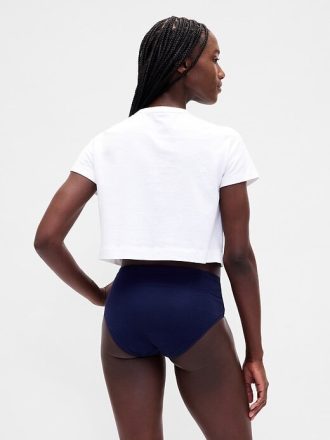 Bikini z wysokim stanem z organicznej bawełny stretch