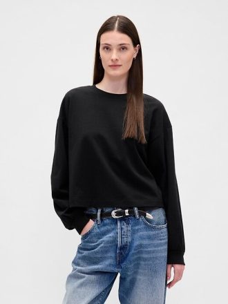 Bluza Vintage Soft Crop z bawełny organicznej
