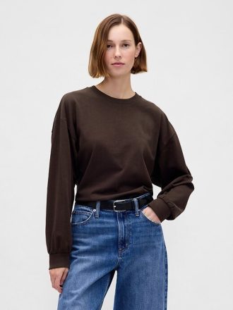 Bluza Vintage Soft Crop z bawełny organicznej