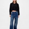 Bluza z dekoltem w serek z materiału French Terry