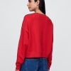 Bluza z dekoltem w serek z materiału French Terry