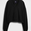 Bluza z dekoltem w serek z materiału French Terry