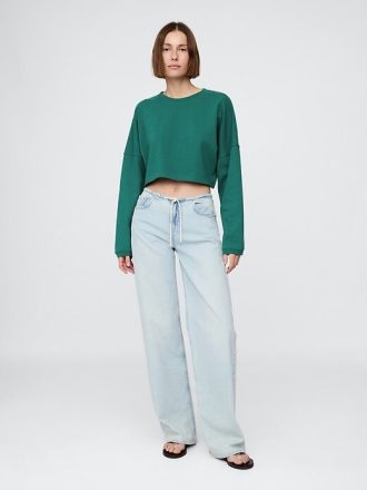 Bluza z grubego materiału French Terry