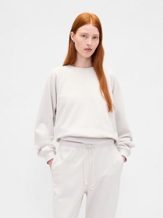 Bluza z grubego materiału frotté raglan