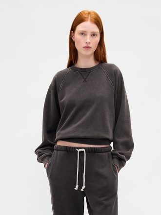 Bluza z grubego materiału frotté raglan