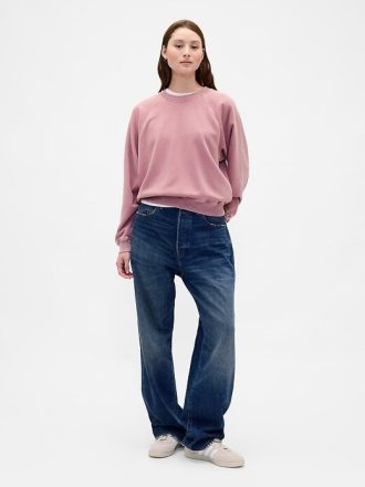 Bluza z grubego materiału frotté raglan