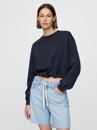 Bluza z grubej frotte z nadrukiem bąbelkowym