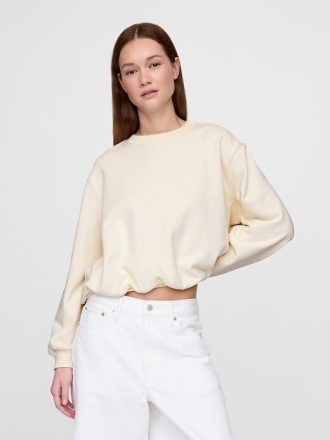 Bluza z grubej frotte z nadrukiem bąbelkowym