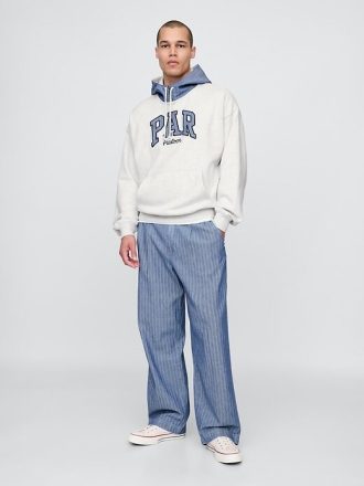 Bluza z kapturem Gap × Malbon dla dorosłych z grubej tkaniny frotte z logo