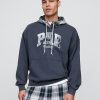 Bluza z kapturem Gap × Malbon dla dorosłych z grubej tkaniny frotte z logo