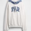 Bluza z kapturem Gap × Malbon dla dorosłych z grubej tkaniny frotte z logo