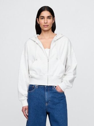 Bluza z kapturem i klinem z materiału French Terry Oversized