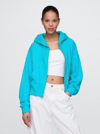 Bluza z kapturem i klinem z materiału French Terry Oversized