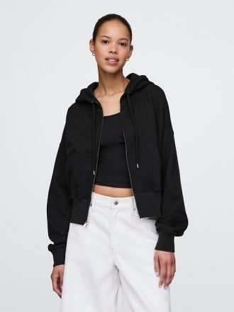 Bluza z kapturem i klinem z materiału French Terry Oversized