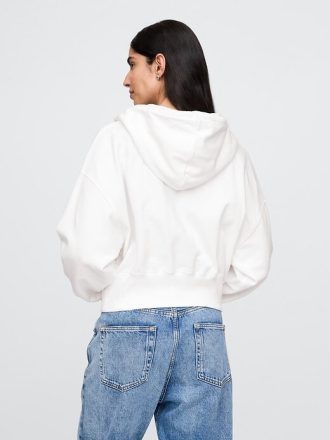 Bluza z kapturem i klinem z materiału French Terry Oversized