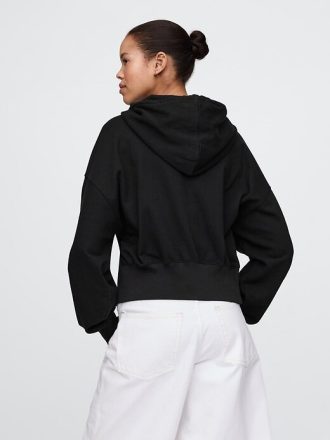 Bluza z kapturem i klinem z materiału French Terry Oversized