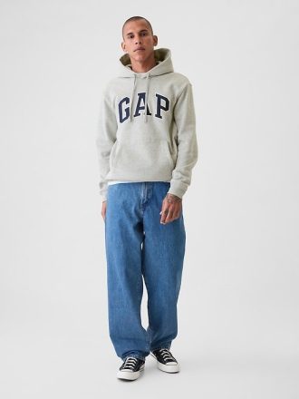 Bluza z kapturem VintageSoft Arch Logo dla dorosłych