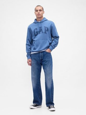 Bluza z kapturem VintageSoft Arch Logo dla dorosłych