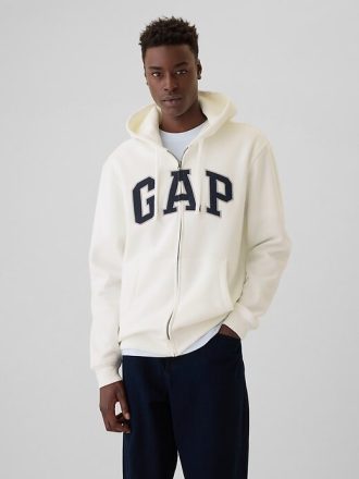 Bluza z kapturem VintageSoft Arch Logo na zamek dla dorosłych