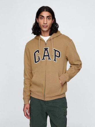 Bluza z kapturem VintageSoft Arch Logo na zamek dla dorosłych