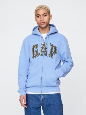 Bluza z kapturem VintageSoft Arch Logo na zamek dla dorosłych