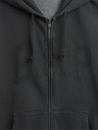 Bluza z kapturem VintageSoft Arch Logo na zamek dla dorosłych