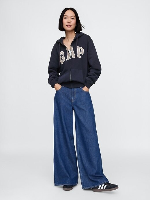 Bluza z kapturem VintageSoft Arch Logo na zamek dla dorosłych Bluza z kapturem VintageSoft Arch Logo na zamek dla dorosłych