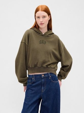 Bluza z kapturem VintageSoft Crop Logo