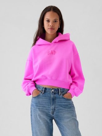 Bluza z kapturem VintageSoft Crop Logo