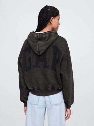 Bluza z kapturem VintageSoft Crop Logo
