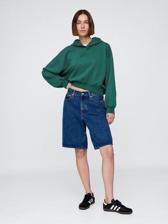 Bluza z kapturem VintageSoft Crop Logo