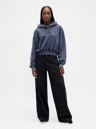 Bluza z kapturem VintageSoft Crop Logo