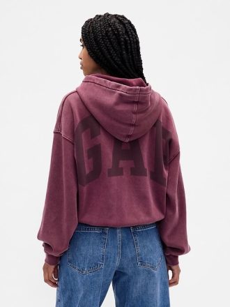 Bluza z kapturem VintageSoft Crop Logo