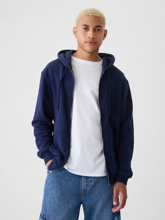 Bluza z kapturem VintageSoft dla dorosłych z zamkiem błyskawicznym