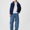 Bluza z kapturem VintageSoft dla dorosłych z zamkiem błyskawicznym