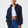 Bluza z kapturem VintageSoft dla dorosłych z zamkiem błyskawicznym
