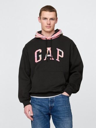 Bluza z kapturem VintageSoft Plaid Arch Logo