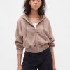 Bluza z kapturem VintageSoft z zamkiem błyskawicznym i klinem