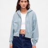 Bluza z kapturem VintageSoft z zamkiem błyskawicznym i klinem