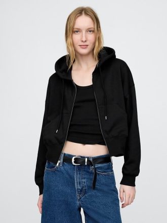 Bluza z kapturem VintageSoft z zamkiem błyskawicznym i klinem