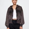Bluza z kapturem VintageSoft z zamkiem błyskawicznym i klinem