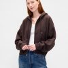 Bluza z kapturem VintageSoft z zamkiem błyskawicznym i klinem