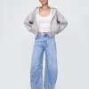 Bluza z kapturem VintageSoft z zamkiem błyskawicznym i klinem
