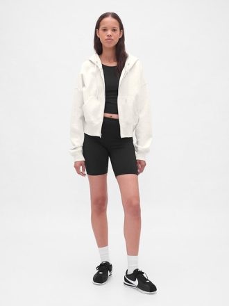 Bluza z kapturem VintageSoft z zamkiem błyskawicznym i klinem