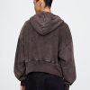 Bluza z kapturem VintageSoft z zamkiem błyskawicznym i klinem